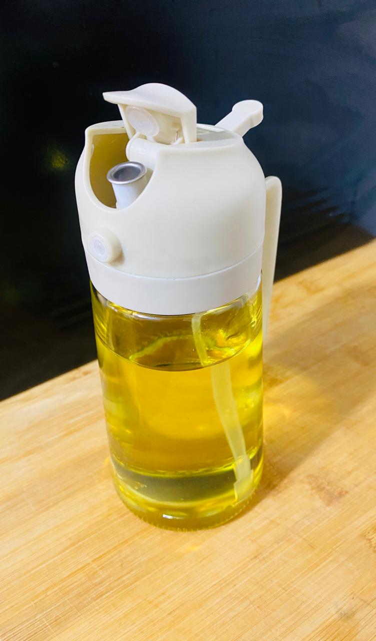 Botella Dispensadora de Aceite 2 en 1 Vidrio,