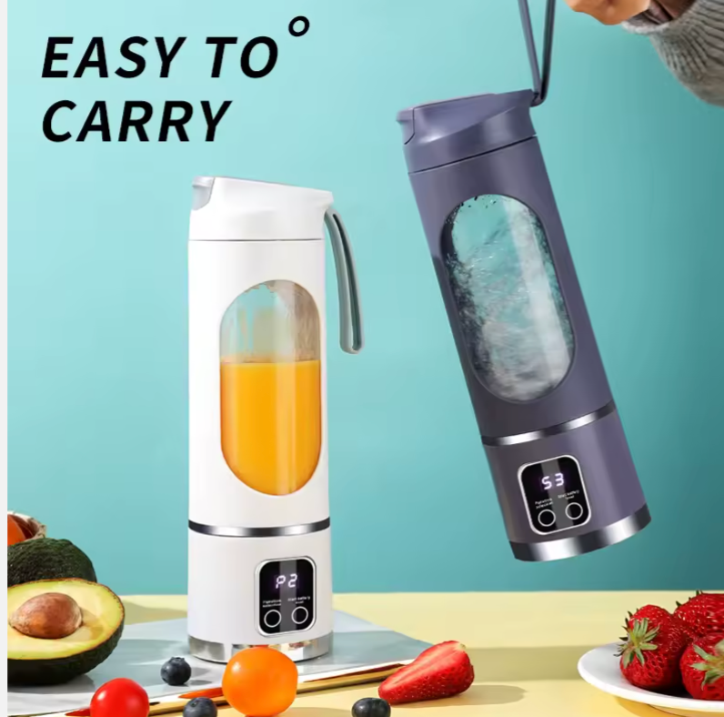 Licuadora Portátil Recargable de 450 ml con 12 Cuchillas – Exprimidor Personal de Jugos Naturales