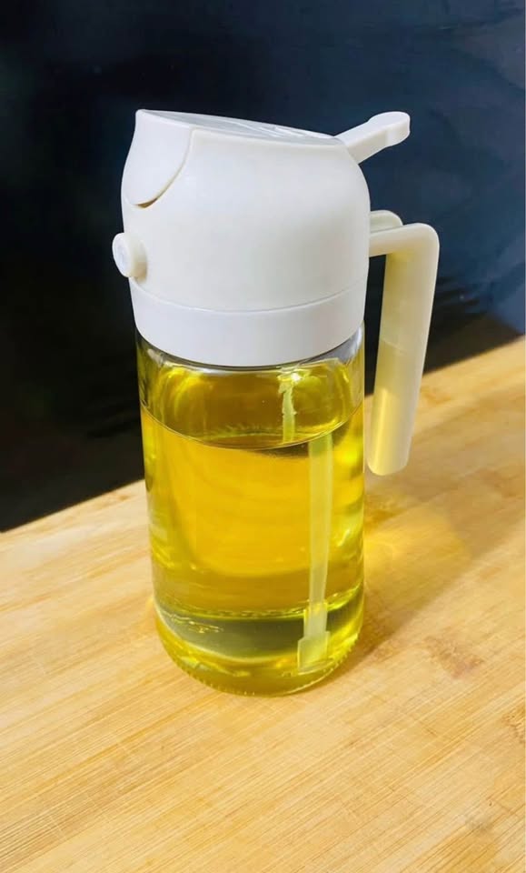 Botella Dispensadora de Aceite 2 en 1 Vidrio,