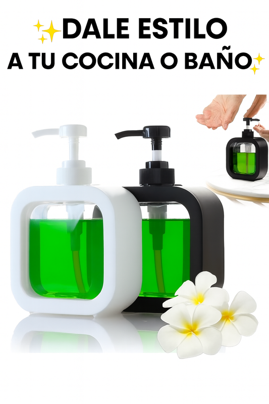 Dispensador de Jabón 500 ml,Multiusos para Jabón, Baño, Cocina, Crema, Gel antibacterial.