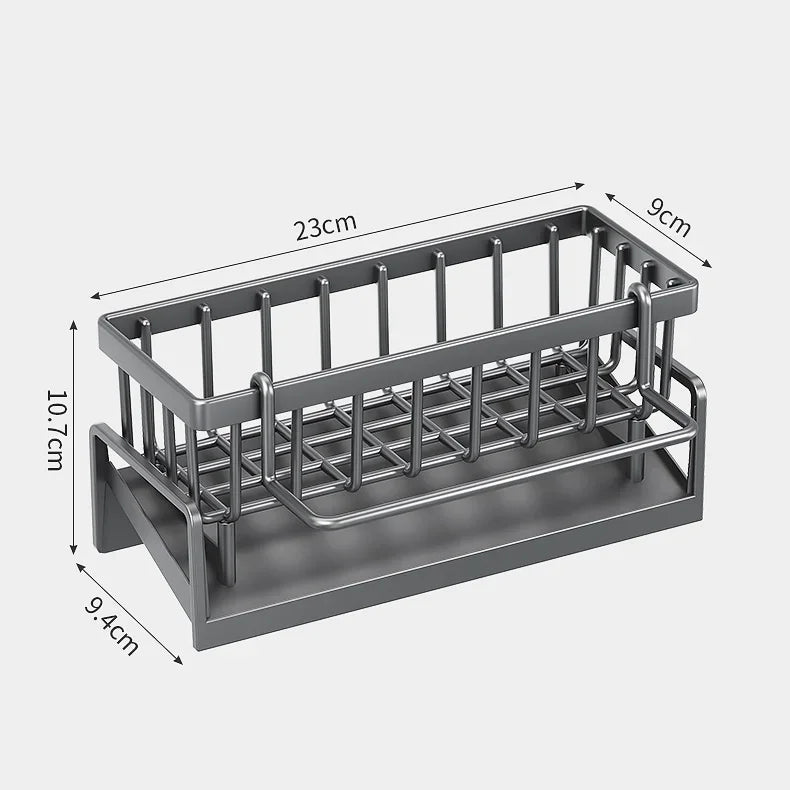 Estante de Cocina para Trapos y Especias, Estante de Drenaje sin Perforación para Fregadero