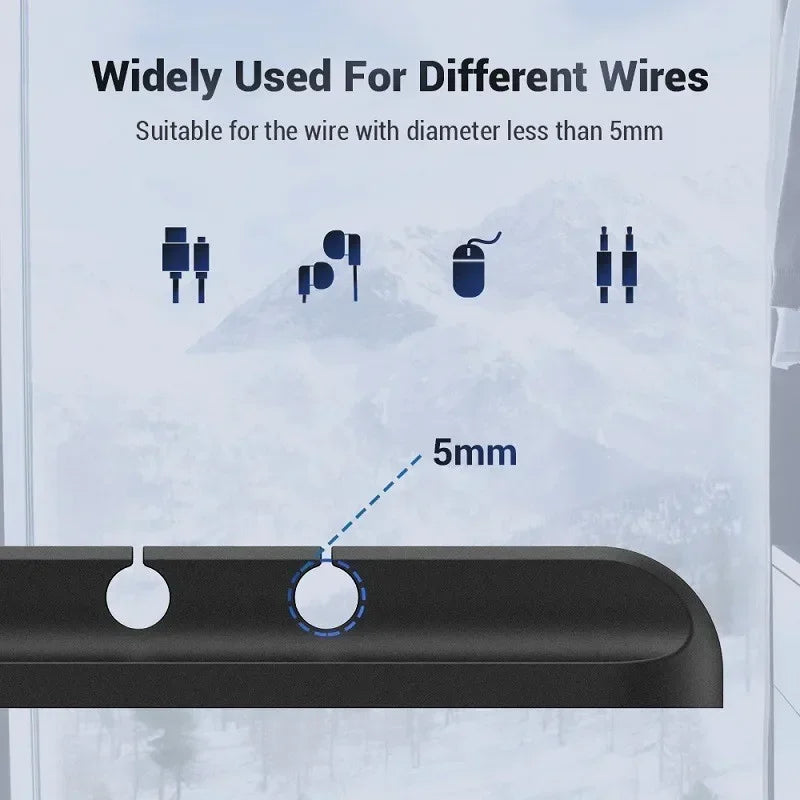 Organizador de cables USB de silicona.