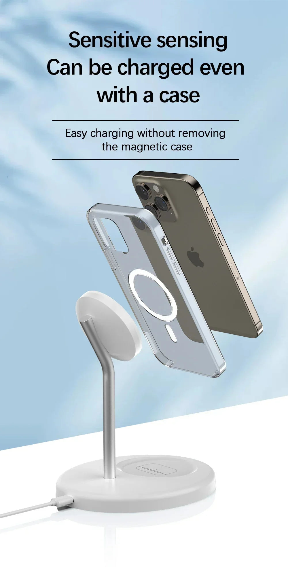 Cargador Inalámbrico Magnético 2 en 1 de 30W para iPhone y AirPods Pro – Estación de Carga Rápida