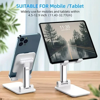 Soporte Plegable para Teléfono Móvil y Tablet – Montura de Escritorio Ajustable, Flexible, Ideal para Transmisiones en Vivo y Uso Diario – Compatible con Todos los Teléfonos