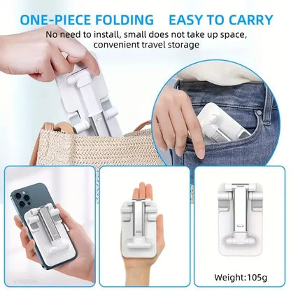 Soporte Plegable para Teléfono Móvil y Tablet – Montura de Escritorio Ajustable, Flexible, Ideal para Transmisiones en Vivo y Uso Diario – Compatible con Todos los Teléfonos