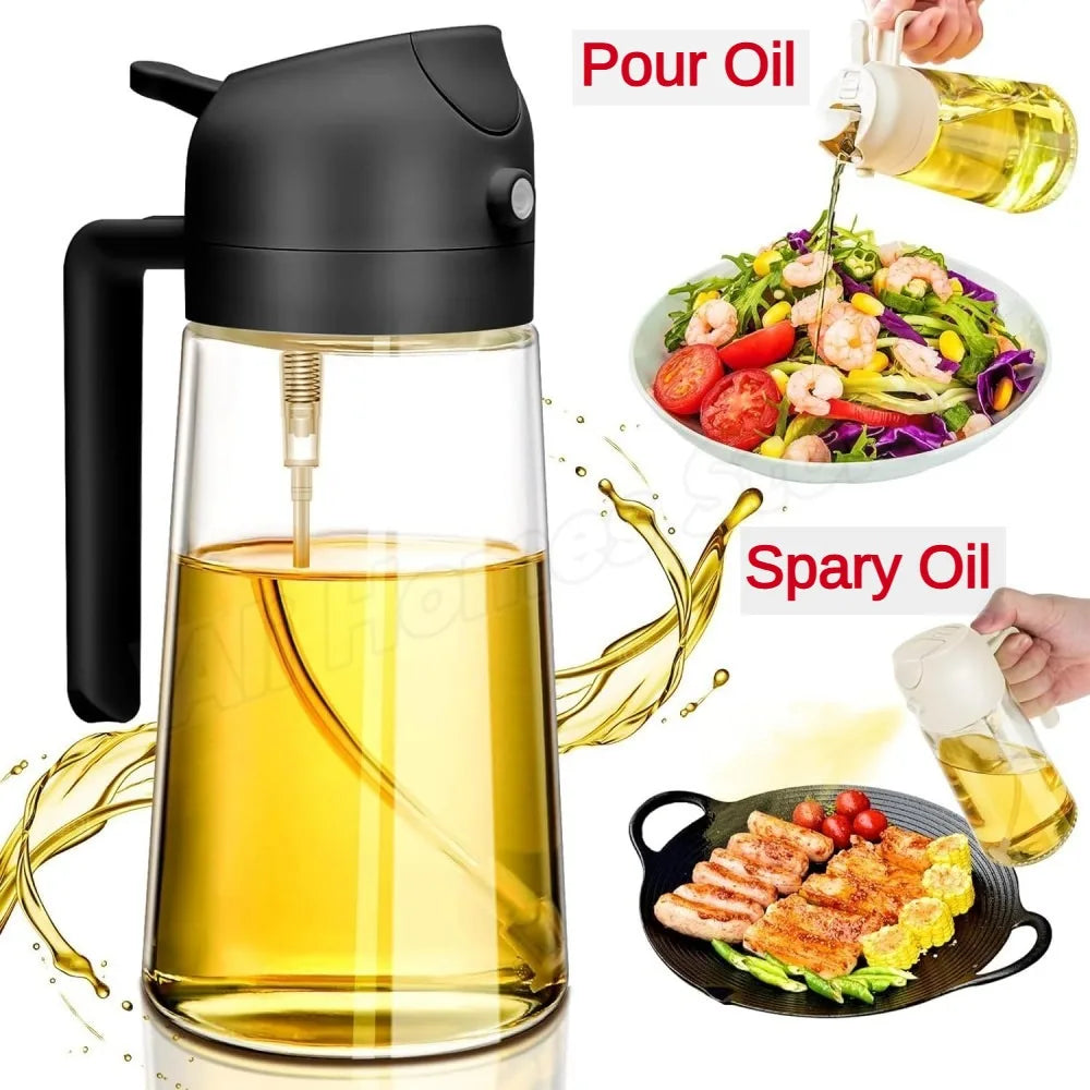 Botella Dispensadora de Aceite 2 en 1 Vidrio,