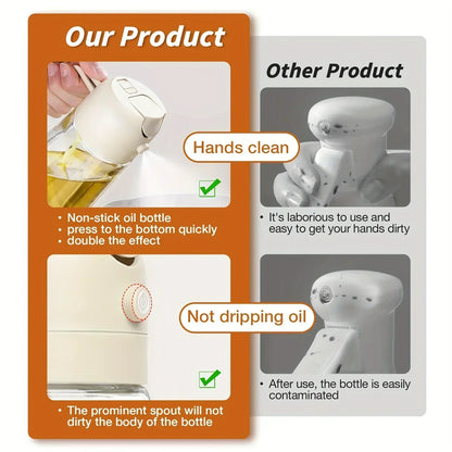 Botella Dispensadora de Aceite 2 en 1 Vidrio,